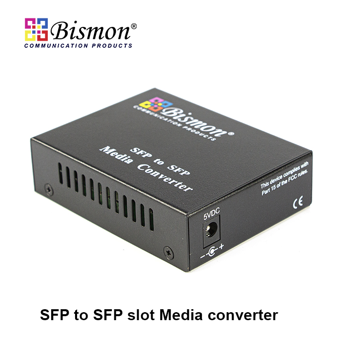 1000Mbps-Muti-mode to 1000Mbps Single-mode, SFP slot Media Converter(without SFP module)